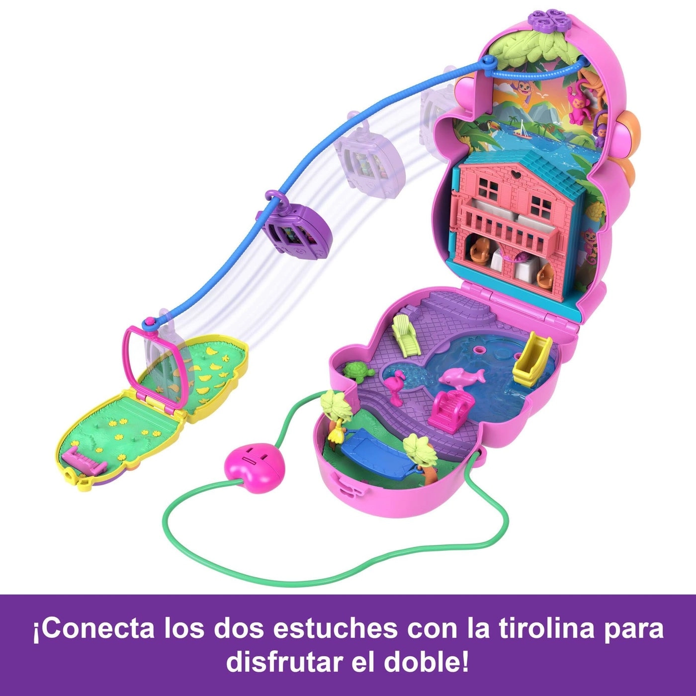Momma Monkey & Baby Wearable Purse - Dolls Playset 2-in-1 13 Accessories Ages 4+