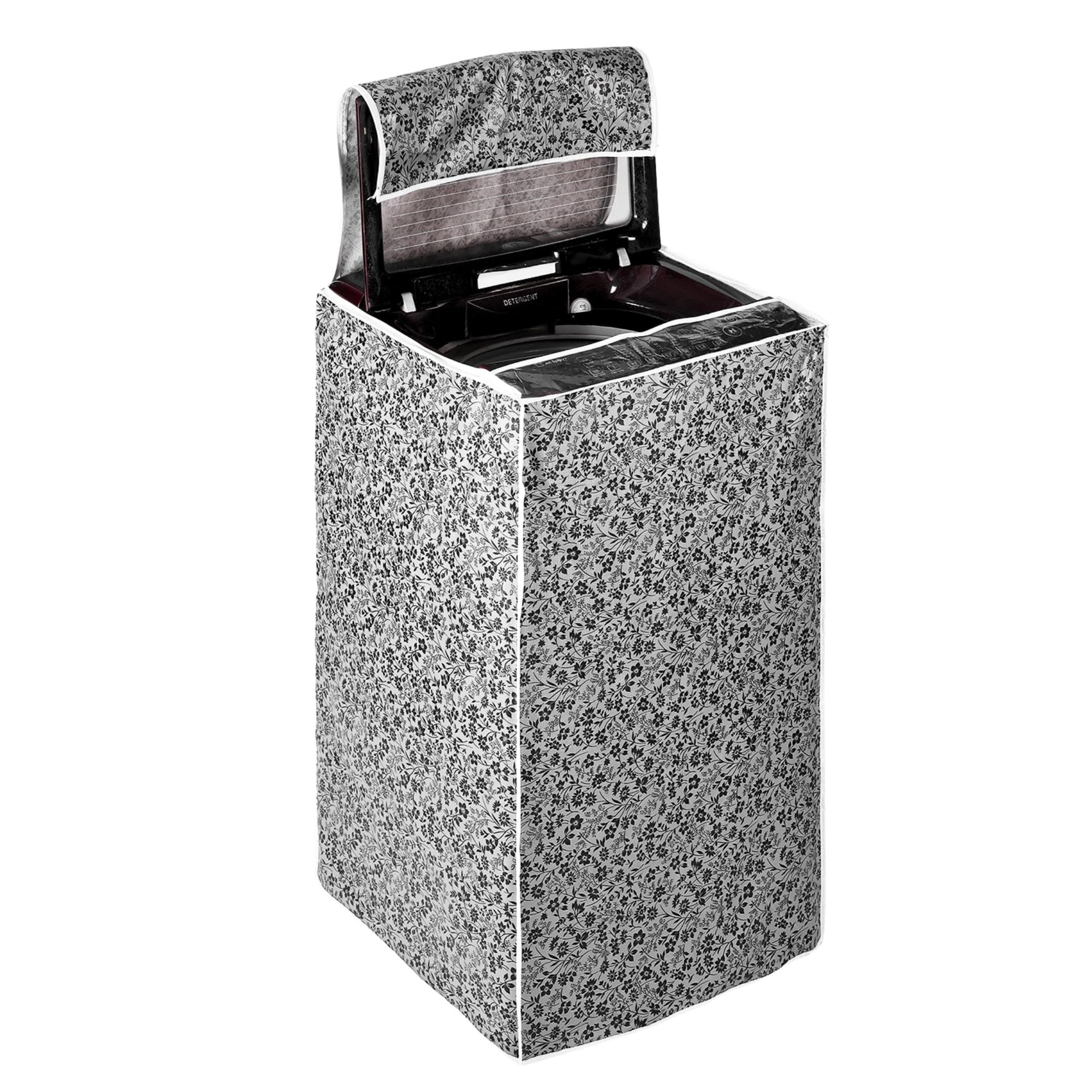 kavita coproration Top Load Washing Machine Cover - Compatible for LG 7.2 Kg 7.5 Kg 55cms X 55cms X 85cms Black & Grey