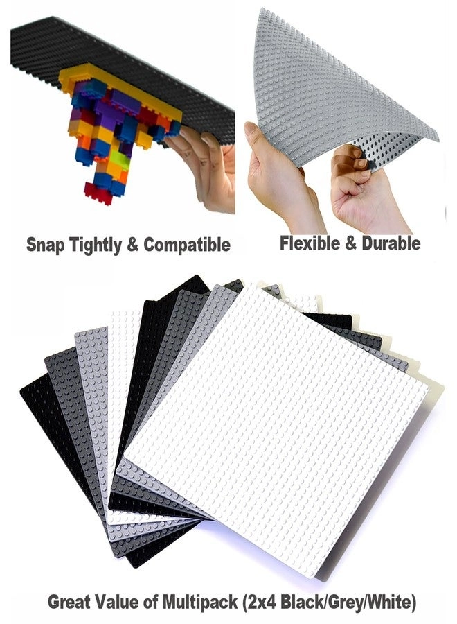 Baseplate for Building Bricks 25.5x25.5cm - 8pcs