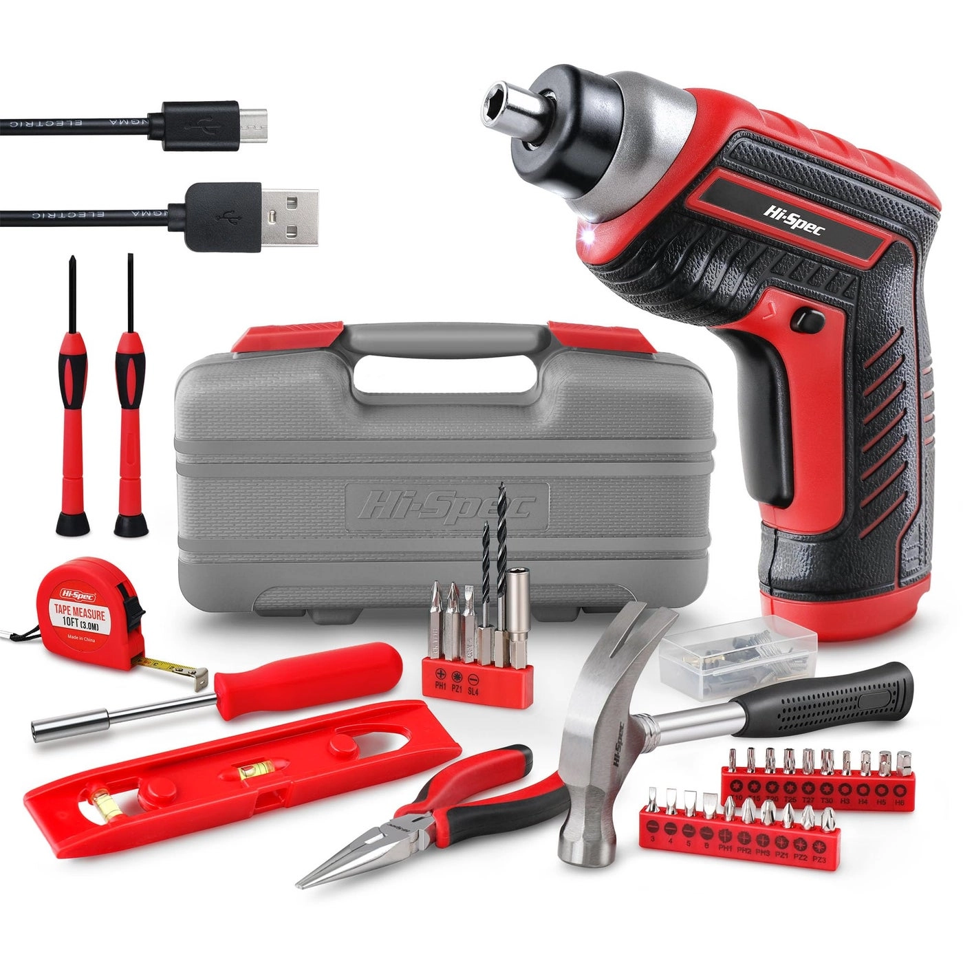 Hi-Spec 35pc Red Tool Kit