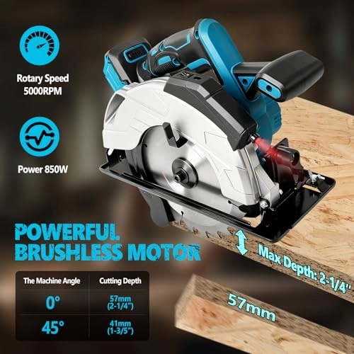Brushless Motor Circular Saw Cordless 185mm