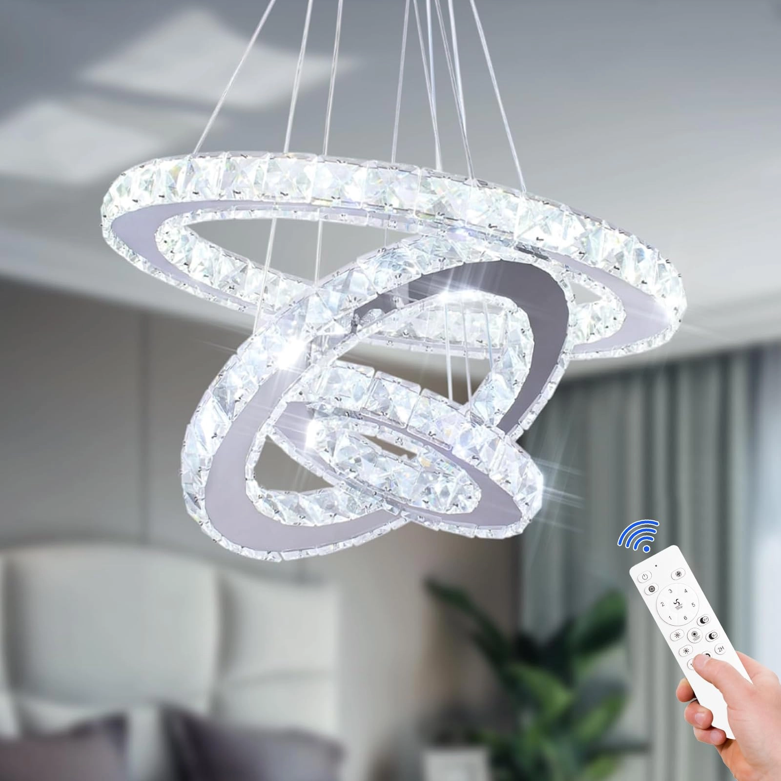 LED Chandelier - 2700K-6000K Dimmable