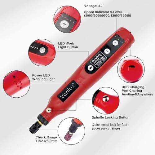 Rotary Tool Kit - 50Pcs USB Rechargeable Cordless