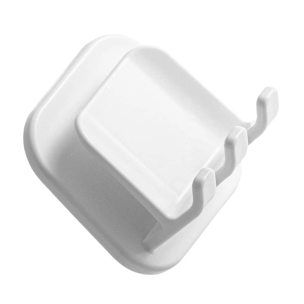 Toothbrush Holders - Wall Mounted White Plastic