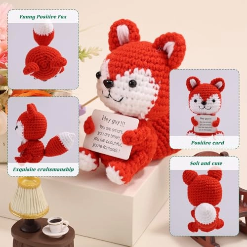 Positive Crochet Fox - 13 cm