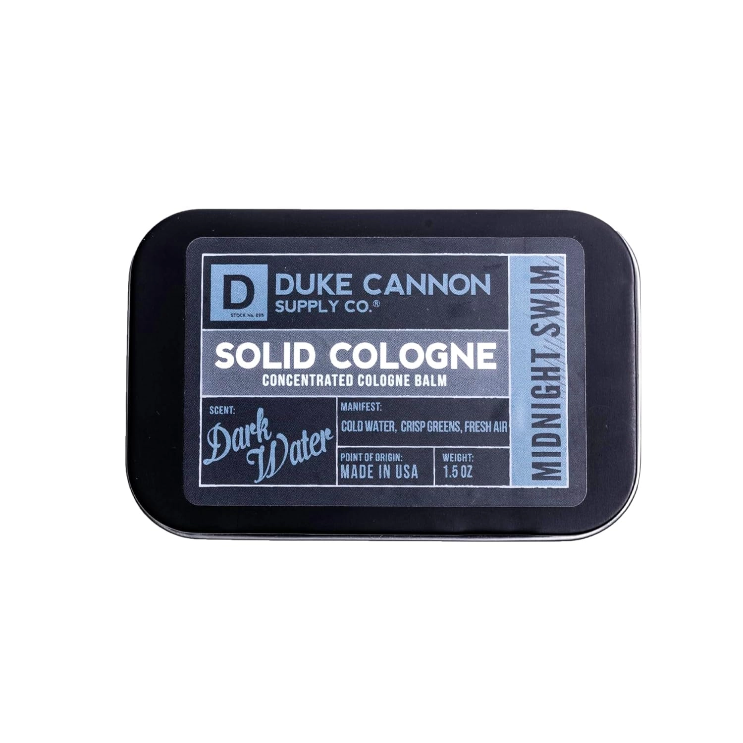 Duke Cannon Supply Co. Midnight Swim Solid Cologne - 1.5 oz