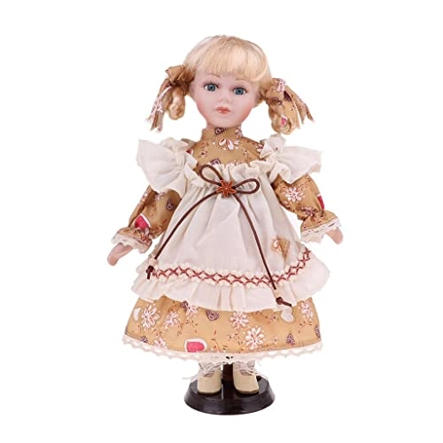 Doll - 12inch Porcelain Yellow Clothes