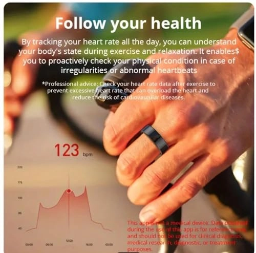 SMART RING ACTIVE - Heart Rate Monitor Sleep Tracking