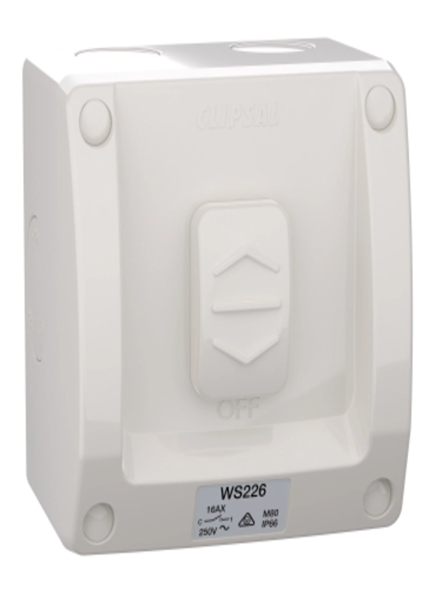 Clipsal WS226 16AX 1-Gang 1-Way Switch IP66