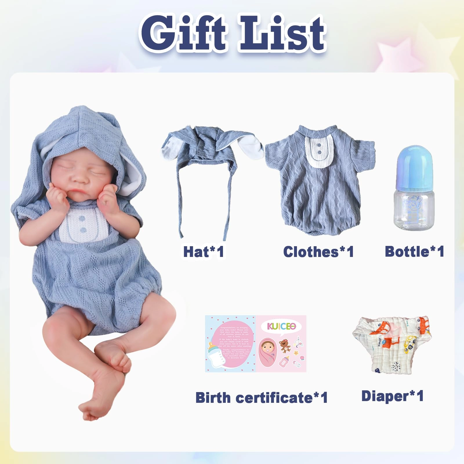 Reborn Baby Doll - 17 Inch Full Silicone Boy Ages 14+