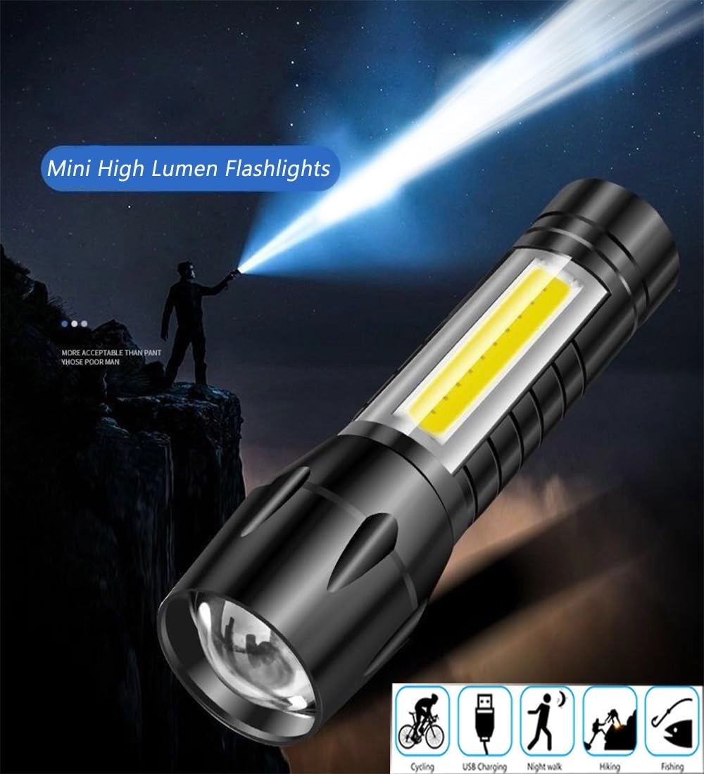 Emergency Handheld Flashlight - USB Rechargeable 3 Modes 1000lm
