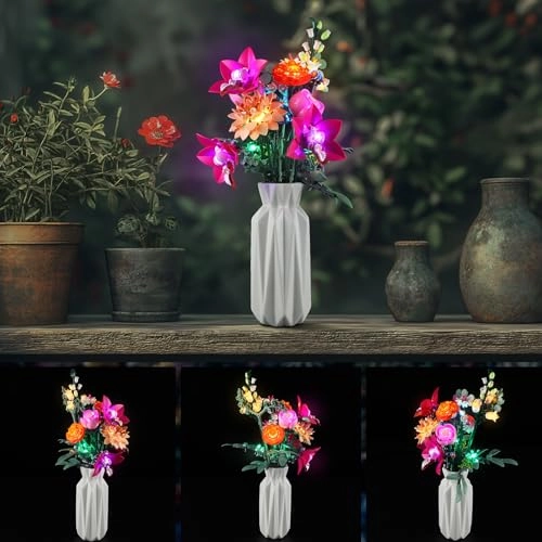 LED Light - 10342 Pretty Pink Flower Bouquet