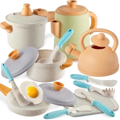 buyger Pretend Play Kitchen Accessories - 13 pcs