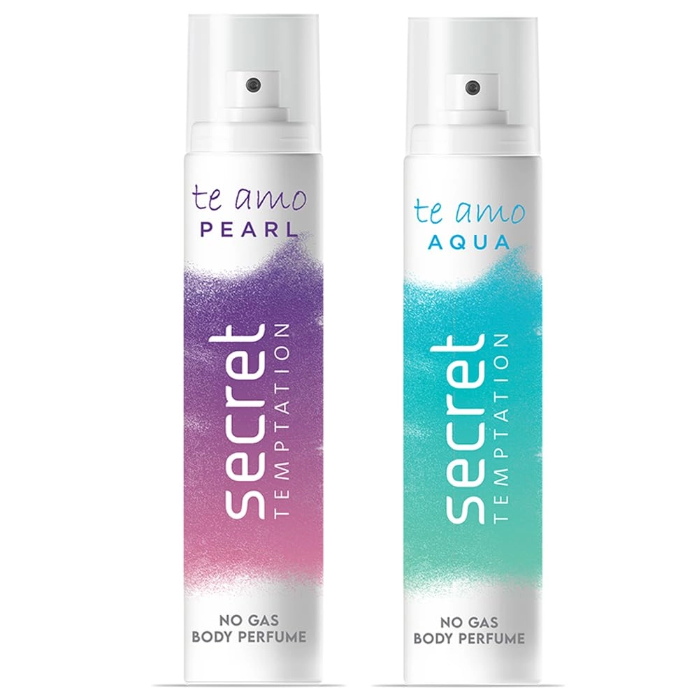 Secret Temptation Te Amo Aqua - 120 Milliliters + Te Amo Pearl - Pearl 120 Milliliters