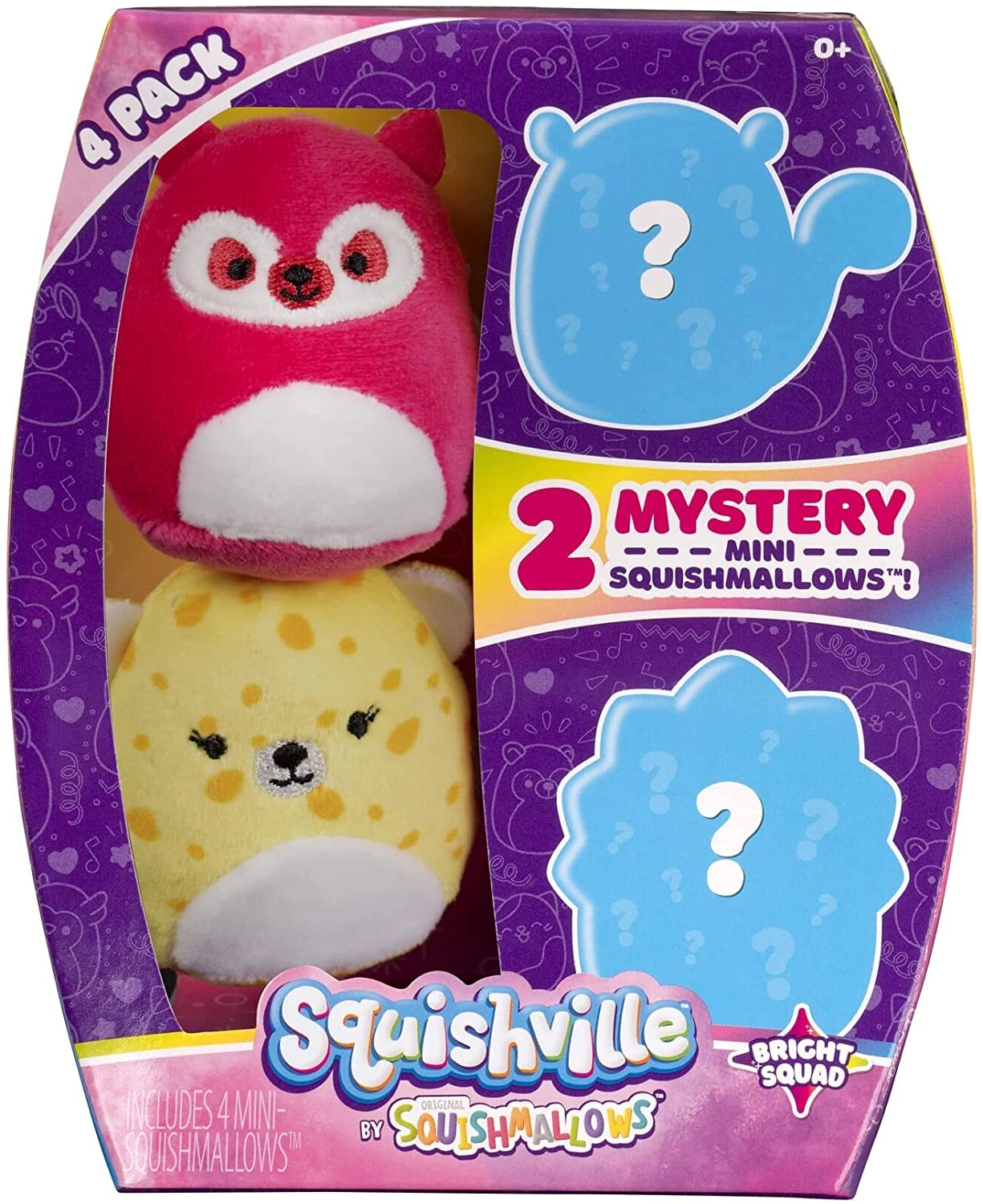Squishmallows ENT_551113 Cinema Playset - 2-Inch Mini 4-Pack Multicolor