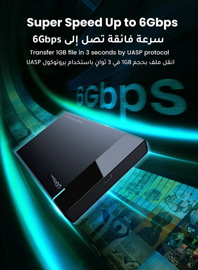 Hard Drive Enclosure - USB 3.1 SATA I II III 2.5 Inch