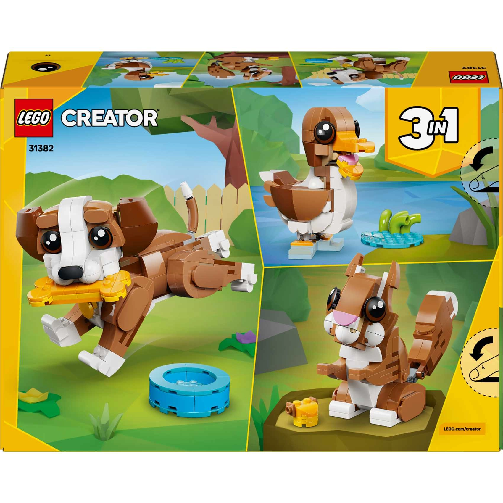 COLOR LAND CHILDRENS TOYS CENTER LLC Creator 3 in 1 Cute Animals: Playful Puppy Dog (31382) - Ages 8+