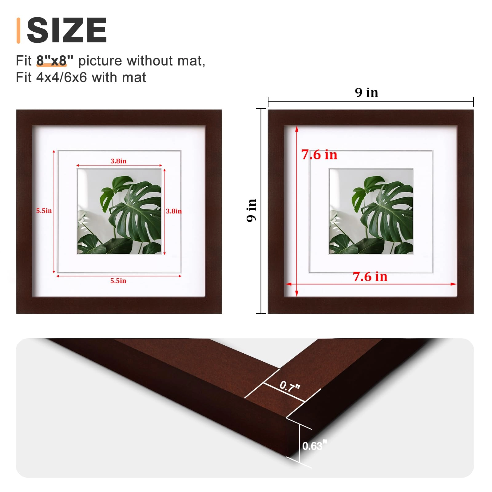 Collage Picture Frame - 8x8 Set