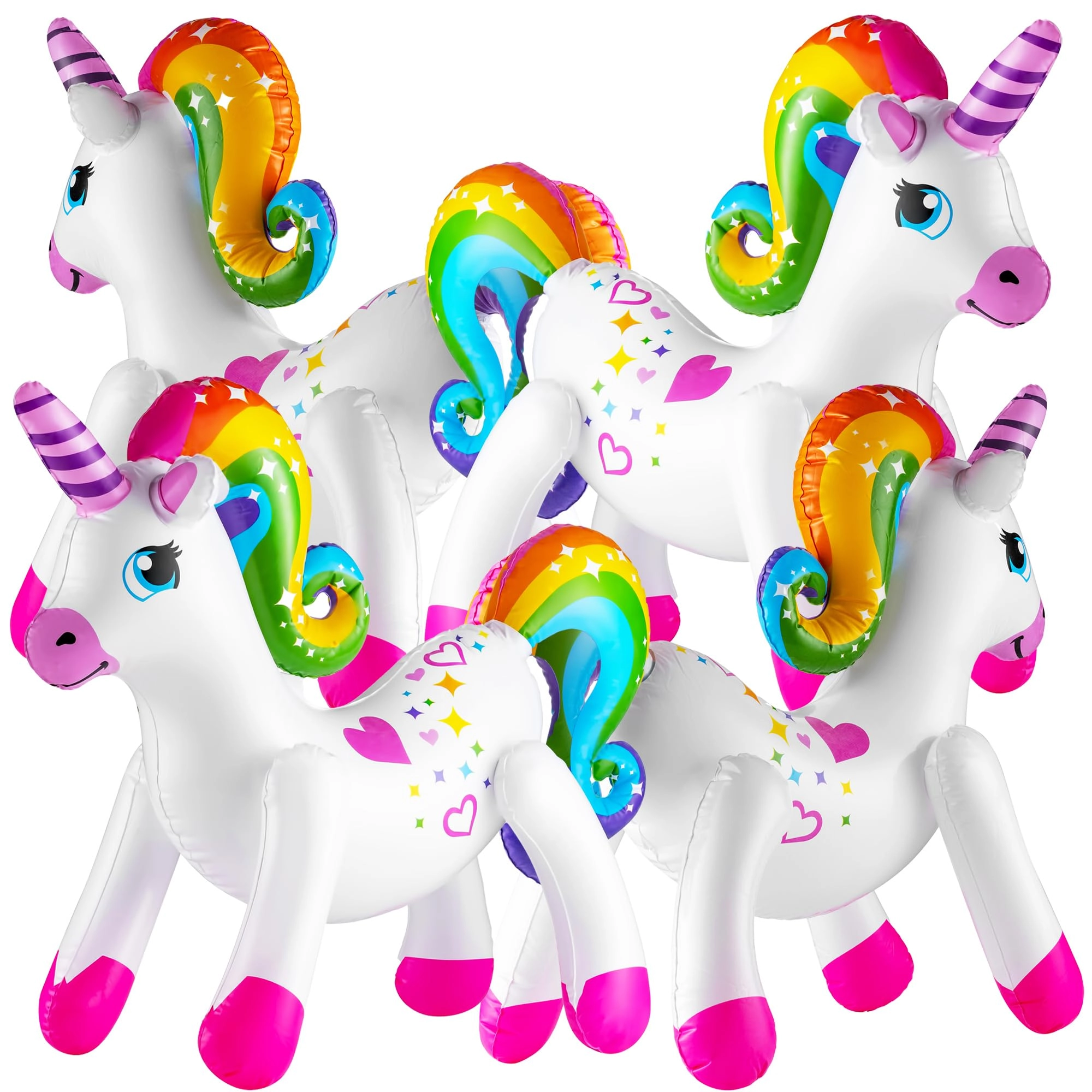 Bedwina Inflatable Unicorn - Pack of 4 Birthday