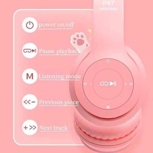 Cat Ear Kids Headphones Wireless Headphone