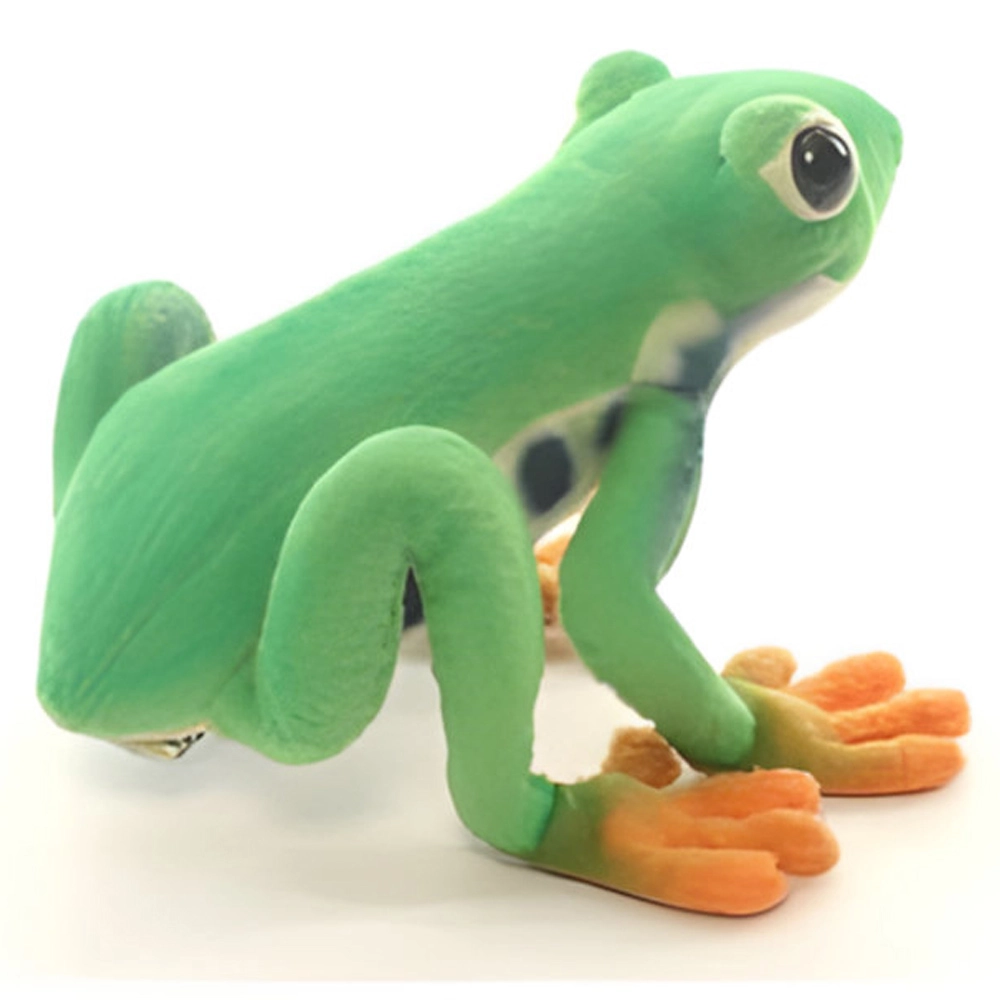 HANSA LOCAL Red-Eyed Tree Frog Plush Toy - 6.69 x 6.69 x 4.72 in GREEN