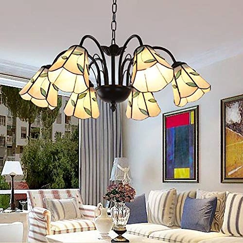 Idyllic Mediterranean Style Chandeliers - Black 6 heads