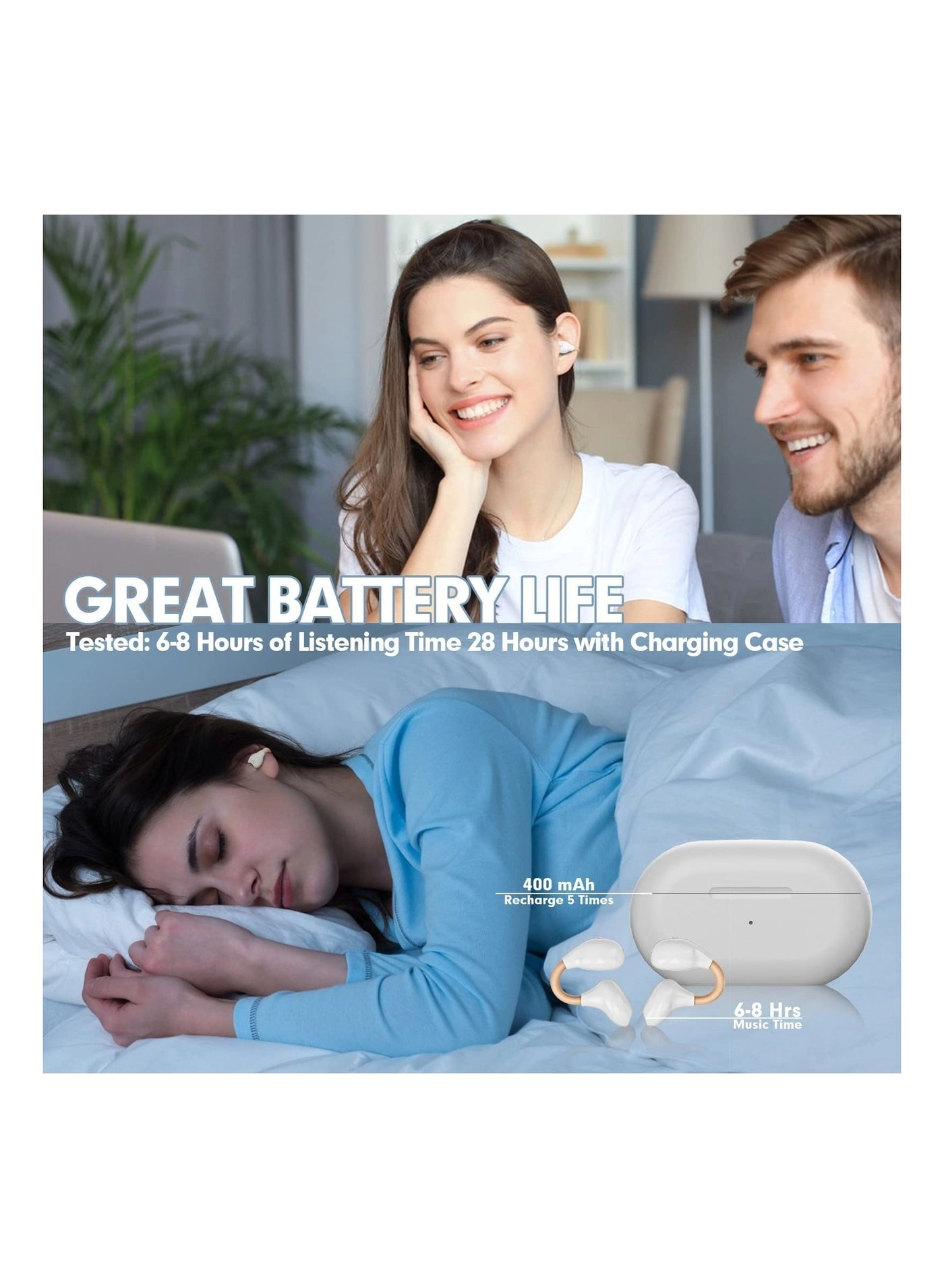 Bone Conduction Headphones Wireless Earbud