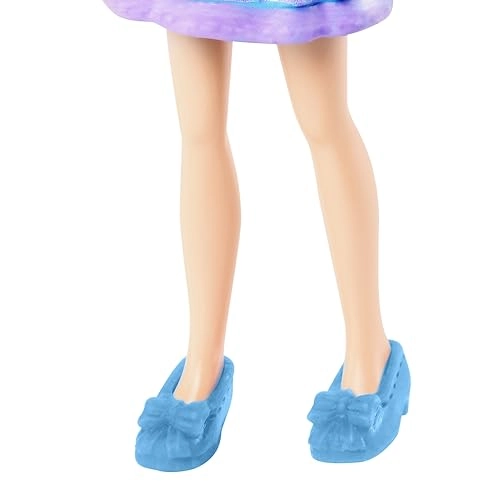 Polly Collectible Doll - 3 1/2" Tall Blue and Purple Dress