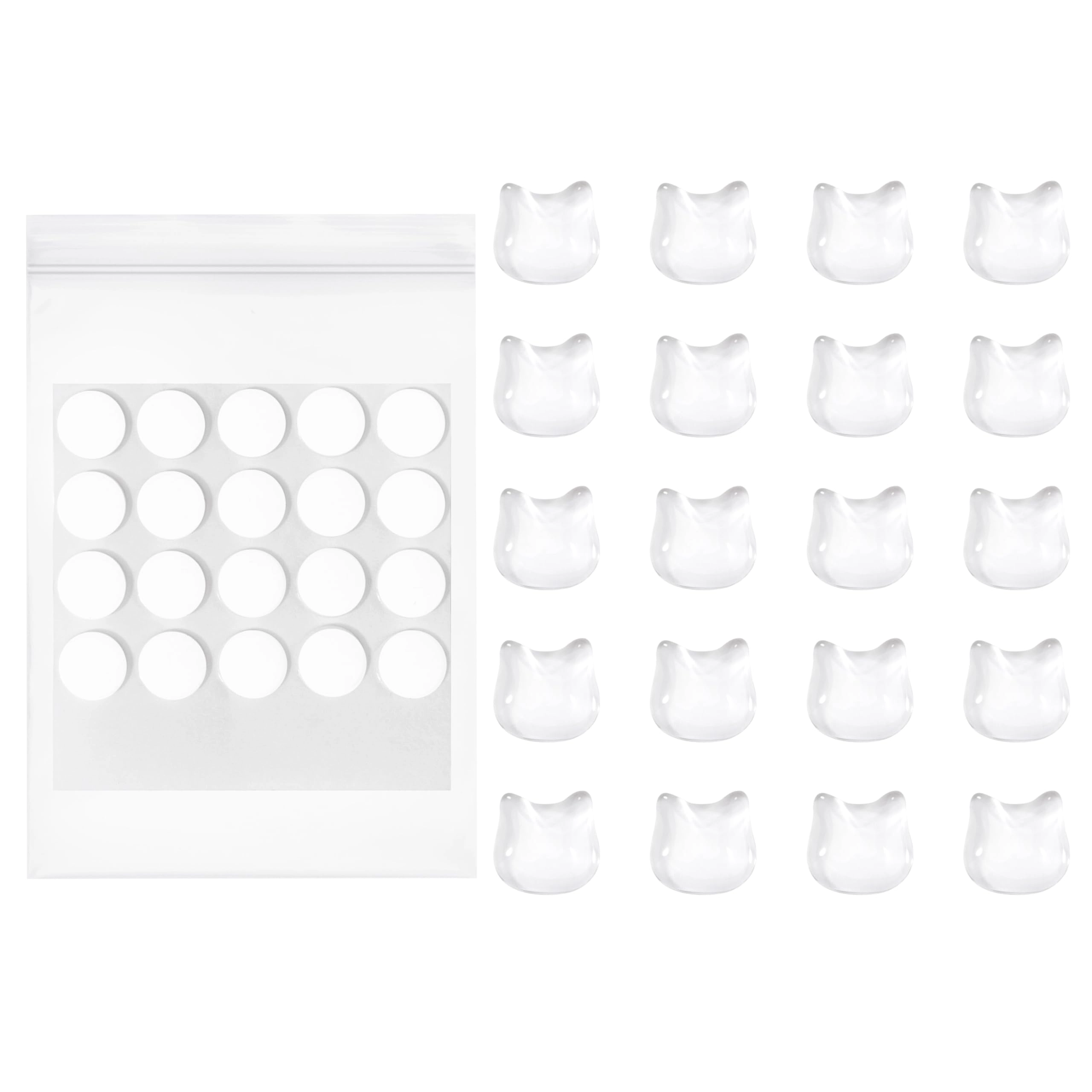 COOMICKEY Transparent Glass Long Nail Keyboard Caps