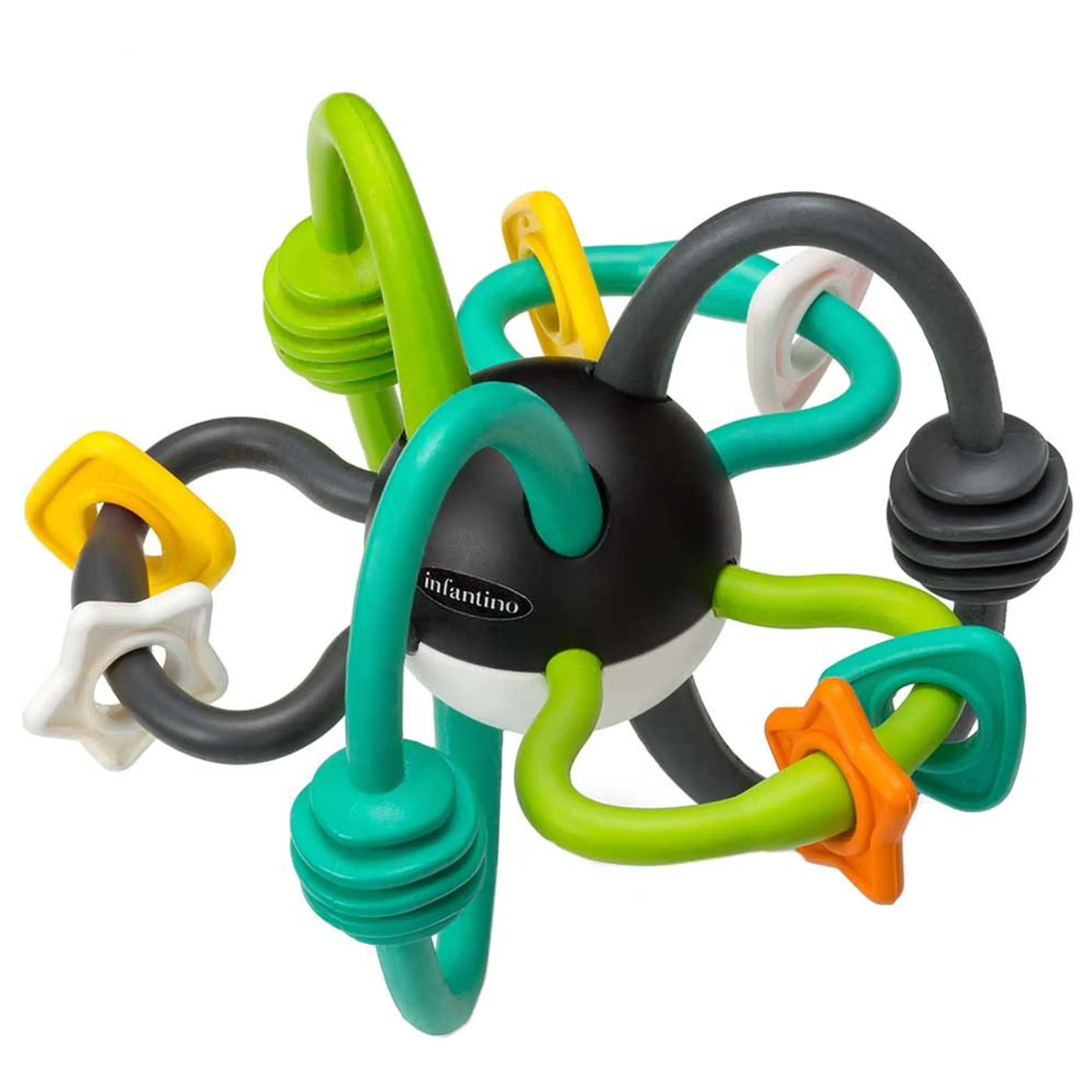 Infantino Shake & Teethe Flexible Rattle Ball - Suitable for 0 month and above BPA-free