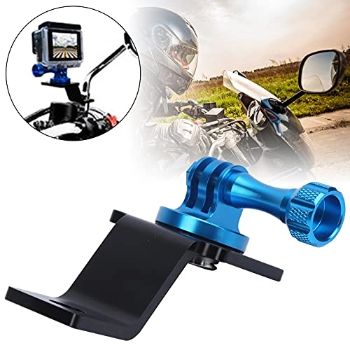 Rearview Mirror Mount - Motorcycle Blue Aluminum Alloy
