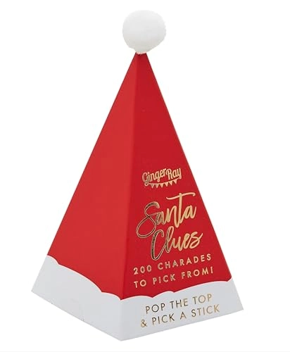 Santa Hat Christmas Charades - All Ages 100 stick and 200 charades