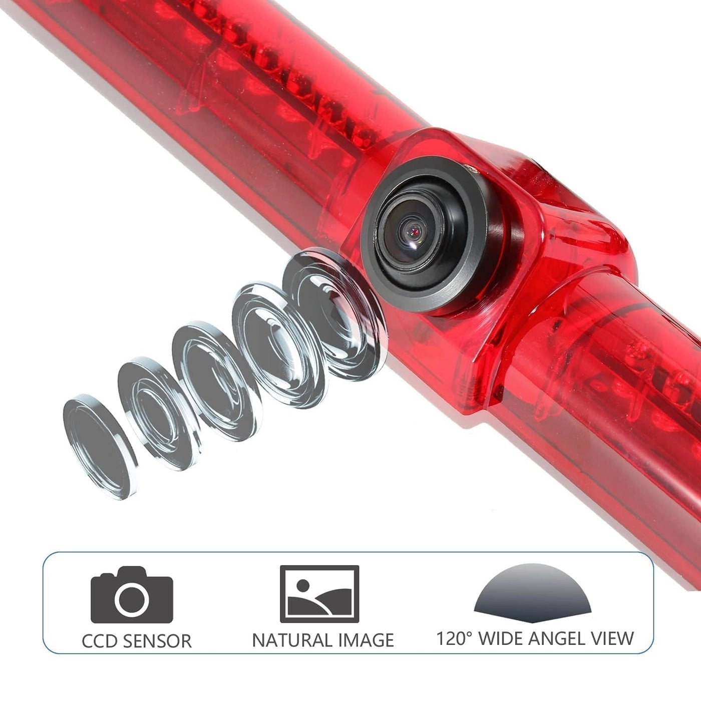 Third Brake Light Backup Camera - Universal LED RCA Connector