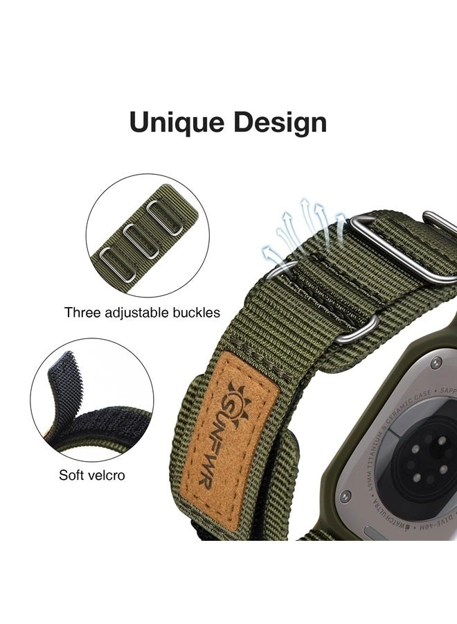 SUNFWR Velcro Nylon Sport Apple Watch Strap - 44mm 45mm 49mm