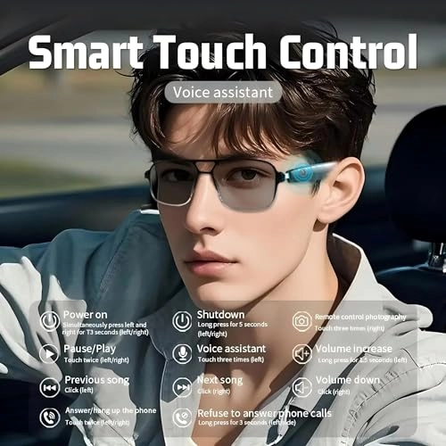 Ai Smart Glasses - ChatGPT AI Real-Time Translation 110+ Languages Bluetooth 5.3