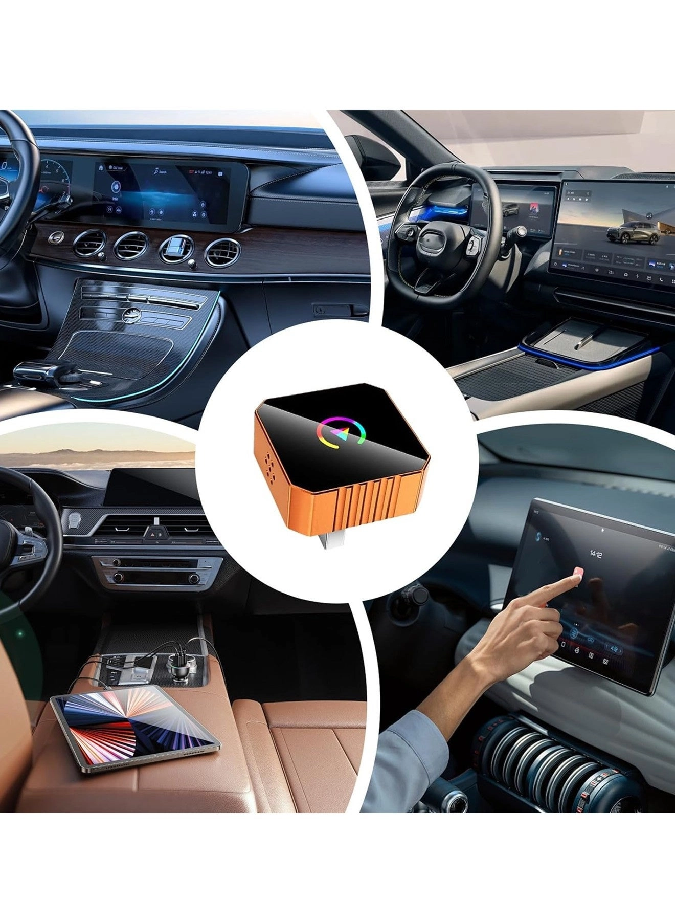 CarPlay Adapter & Android Auto Dongle - Wireless Mini USB-A/USB-C