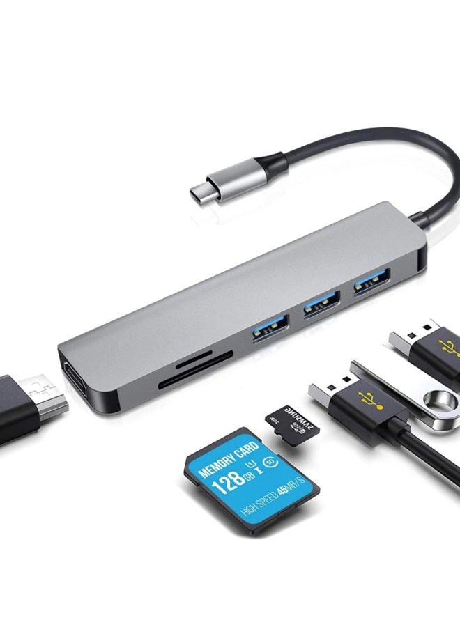 USB-C Hub - 6-In-1 3 USB 3.0 HDMI