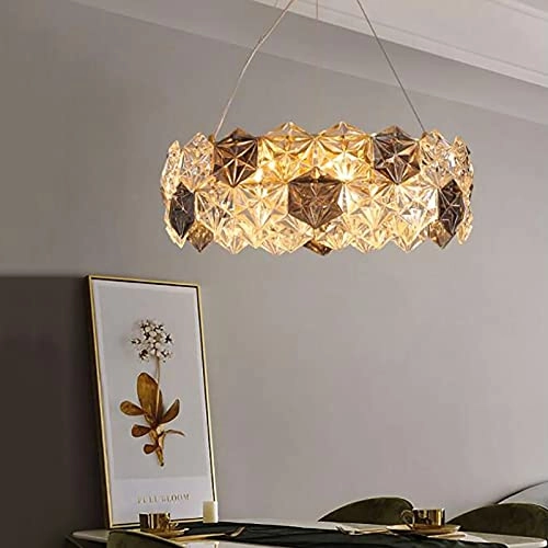 Round Crystal Chandelier - 80*22cm Gold and crystal