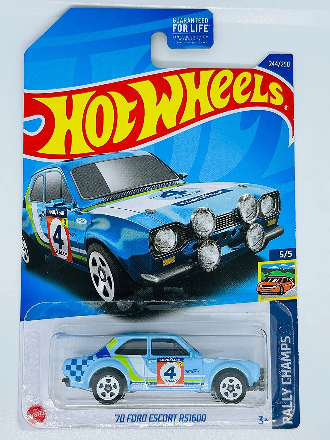 Mattel '70 Ford Escort RS1600 - 1:64 1pcs