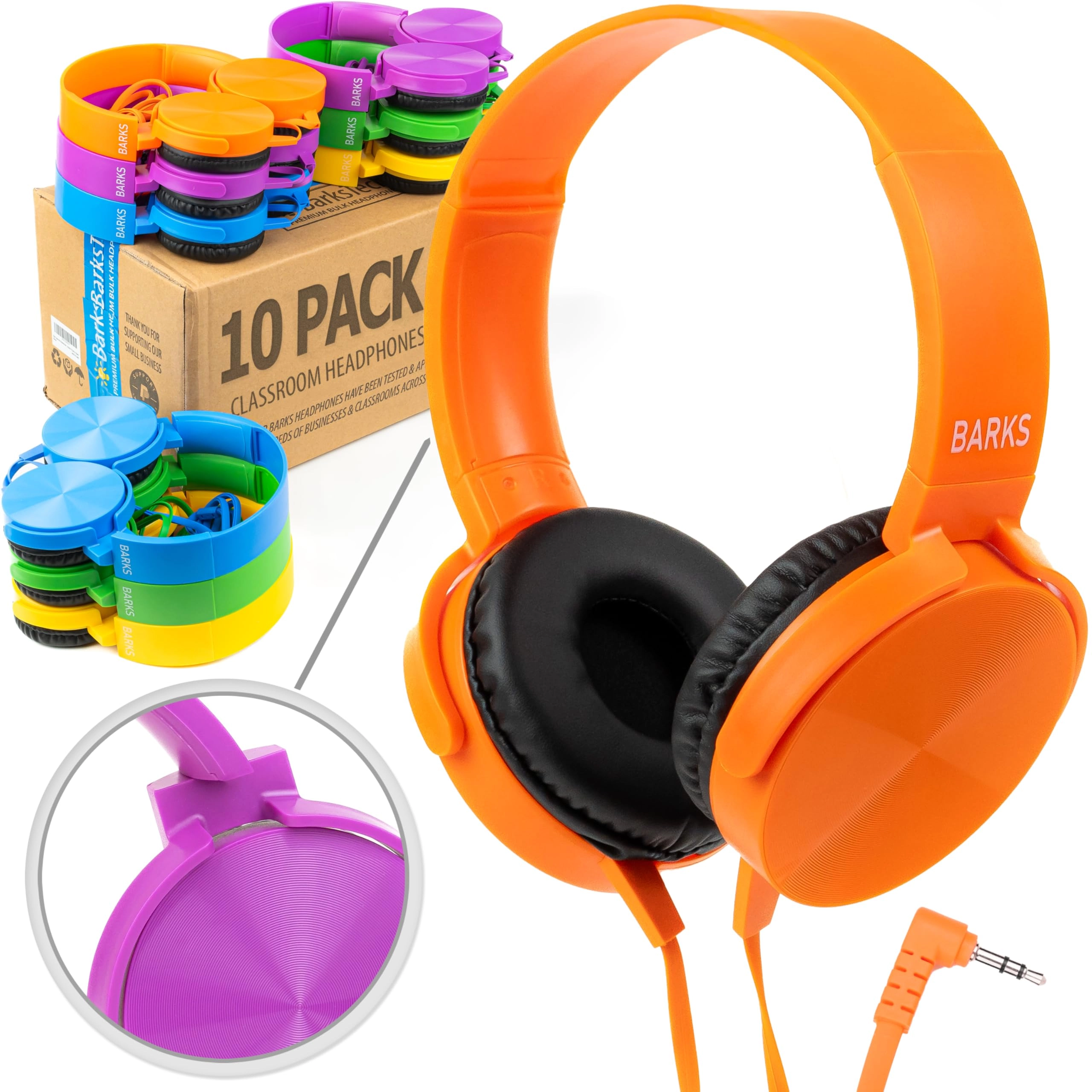 Classroom Headphones with Microphone - Wired Headphone Pack