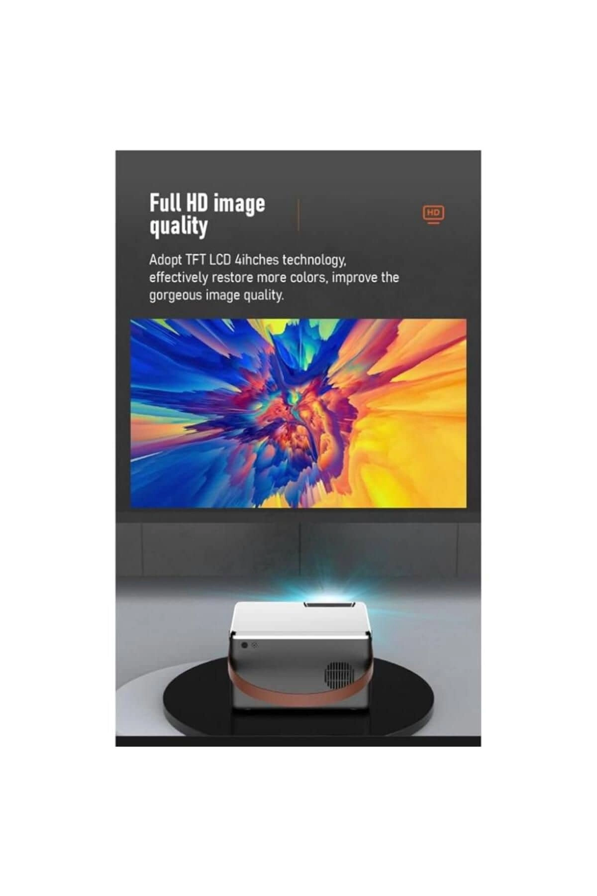 Mini Portable WiFi Projector 4" LCD Full HD