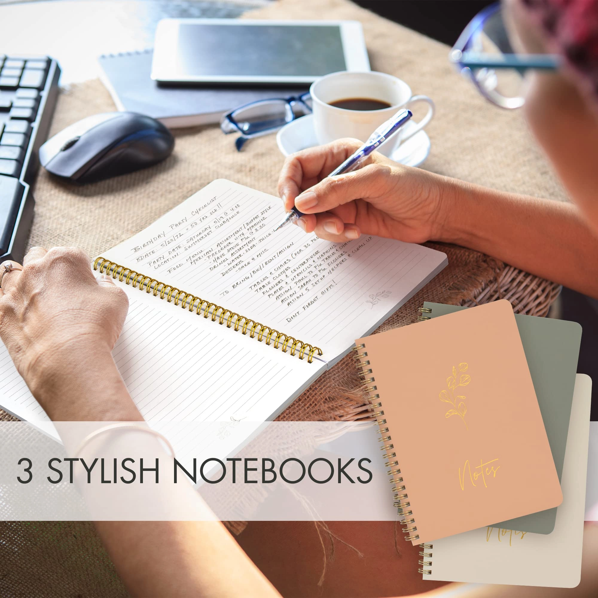 Aesthetic Spiral Notebook Large Spiral - Lined 100 Pages