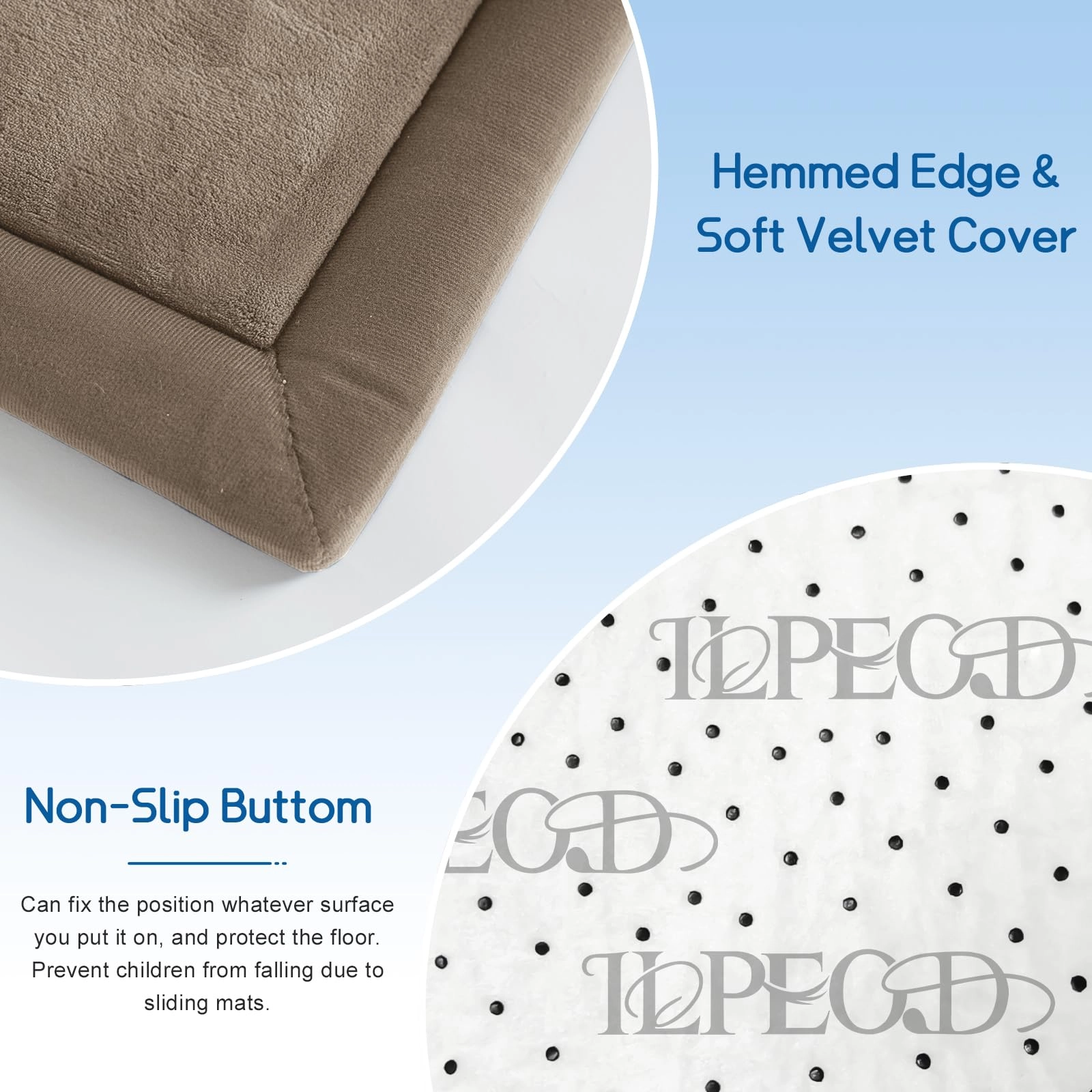 Baby Play Mat - 79"x158" 1.3" Thick Cream