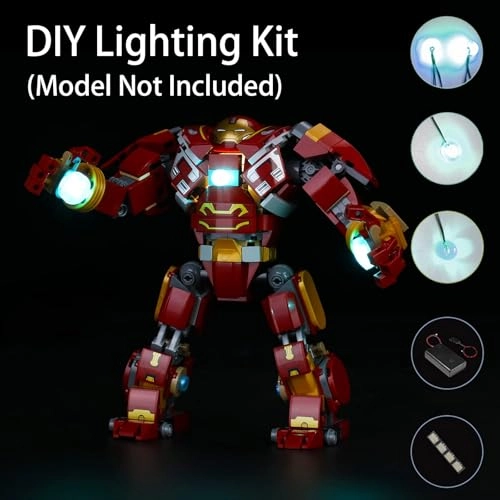 LED Lighting Kit for LEGO The Hulkbuster: The Battle of Wakanda 76247 - ABS 5V