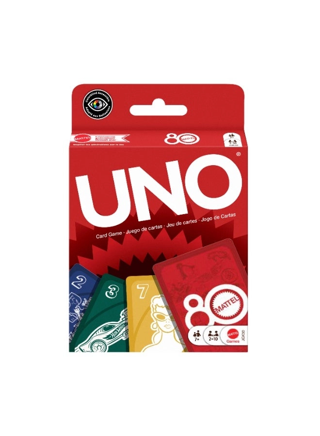 Mattel Games UNO: 80th Ruby Red - Card Game