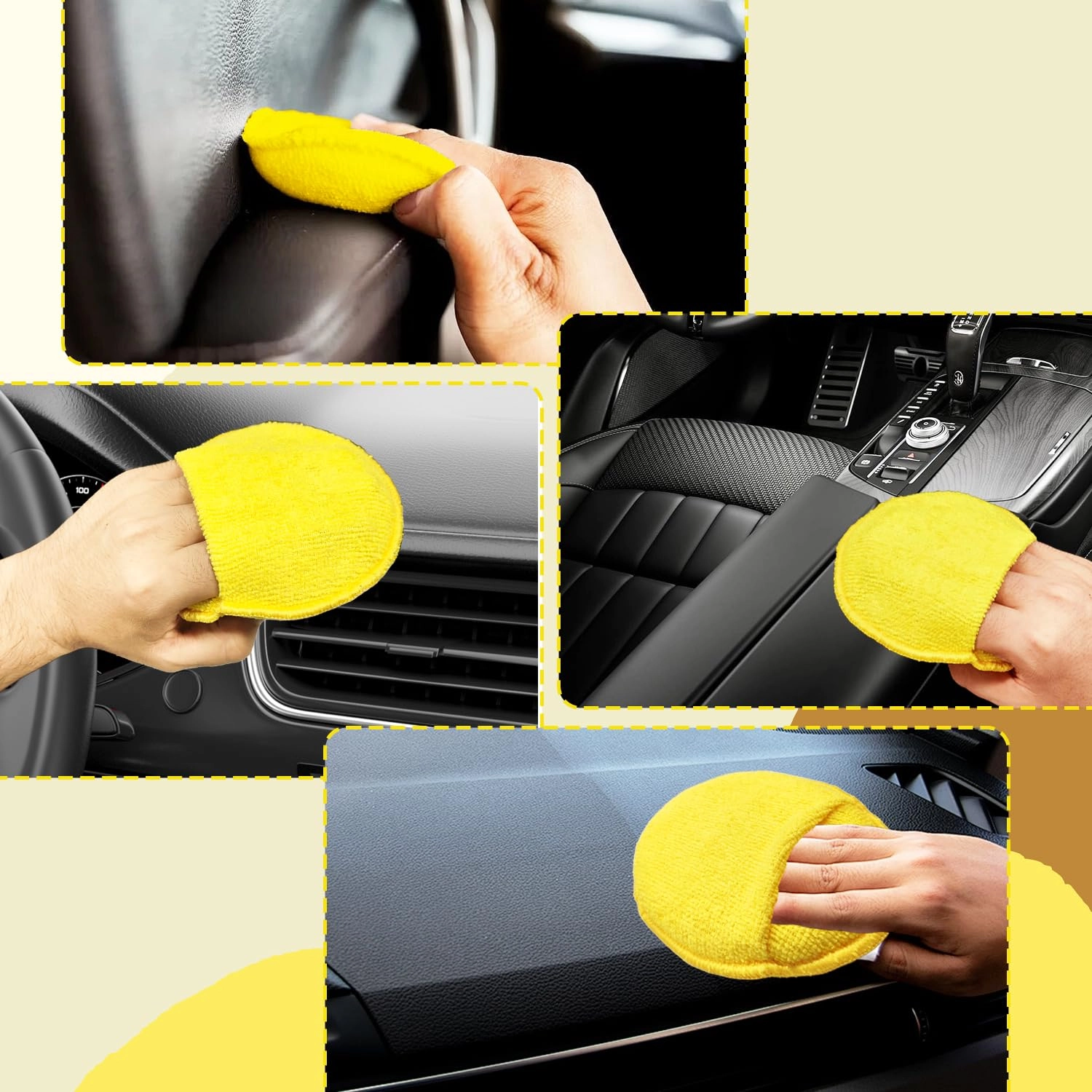 Microfiber Car Wax Applicator Pads