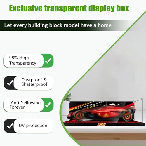 Display Case 42207 - 3mm Acrylic Transparent UV Protection Dustproof