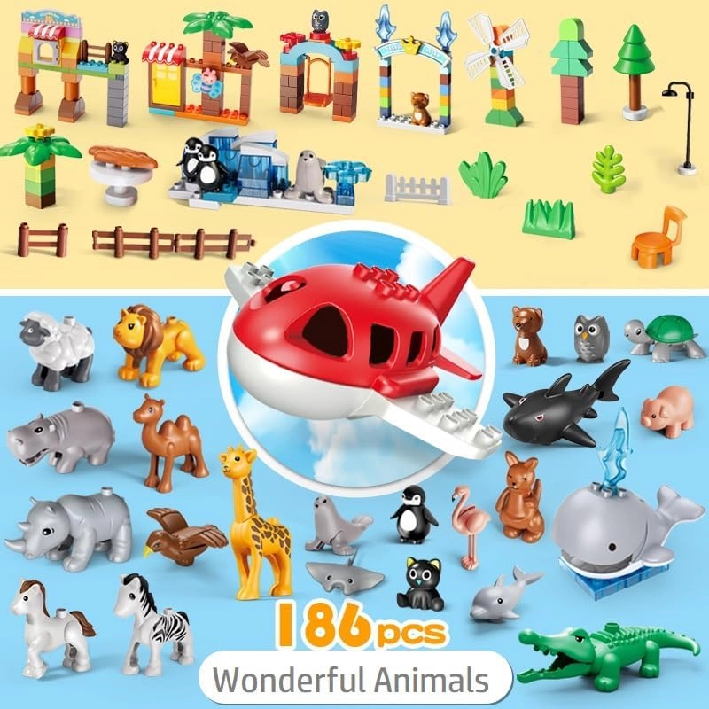 Large Zoo - 186 pcs