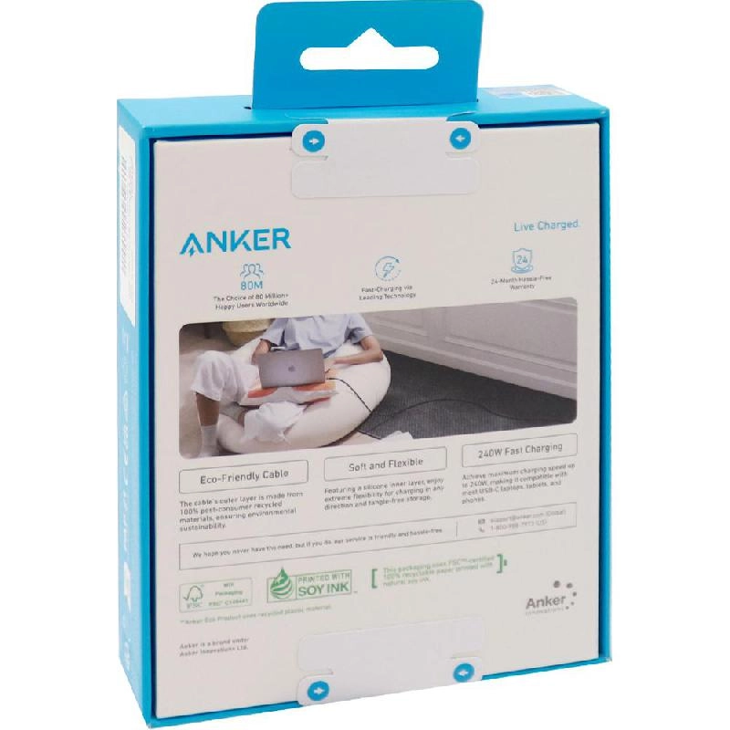 Charge Cable 240W USB-C to USB-C 1.8m Braided