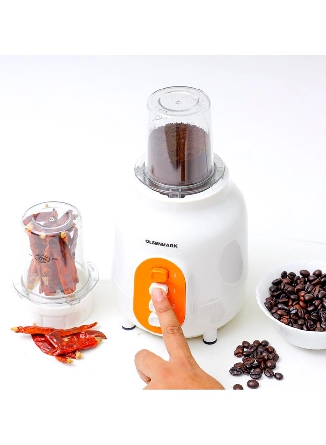 OMSB7005 - Stainless steel blades Transparent unbreakable PC jars 2 speed with pulse